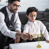 7 Branch Menorah Candle Holder Jerusalem Temple 12