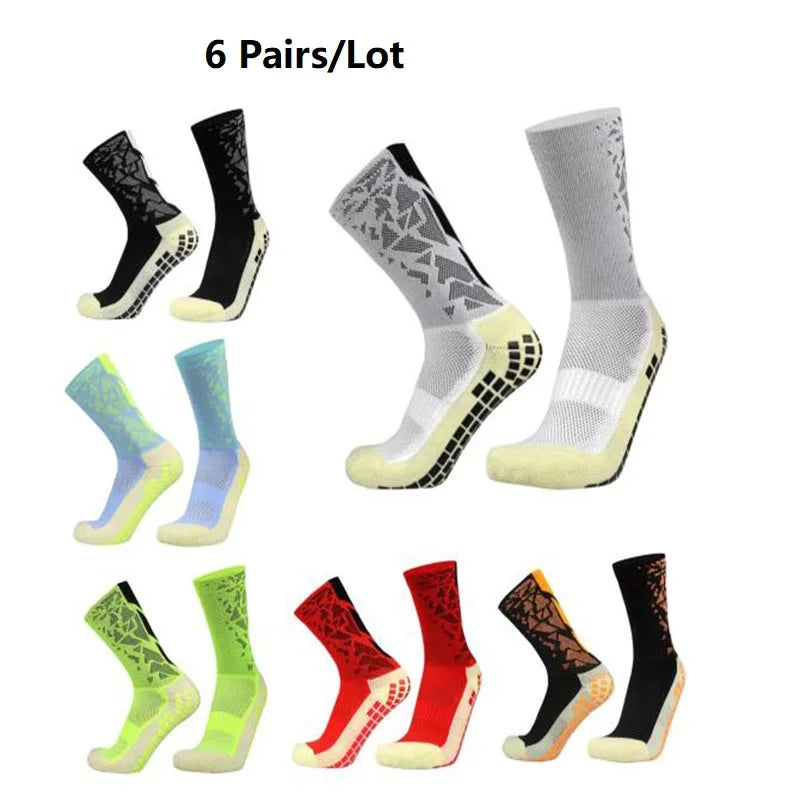 6 Pairs Football Socks Men Women Sports Socks