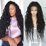 32" Full Lace Front Box Braided Synthetic Wigs