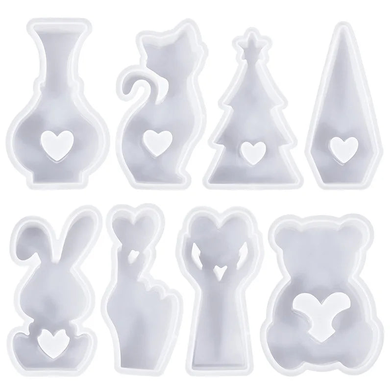 Easter Animal Candle Silicone Mold Rabbit Cat Bear