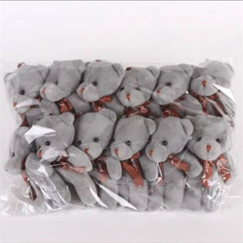 12Pcs/Lot Soft Stuffed Bear Plush Toys Mini Teddy
