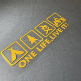One Life Live it Camping Outdoor Enthusiast Car