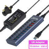 Metal USB 3.0 Hub Multi USB Splitter 4/7/10Ports