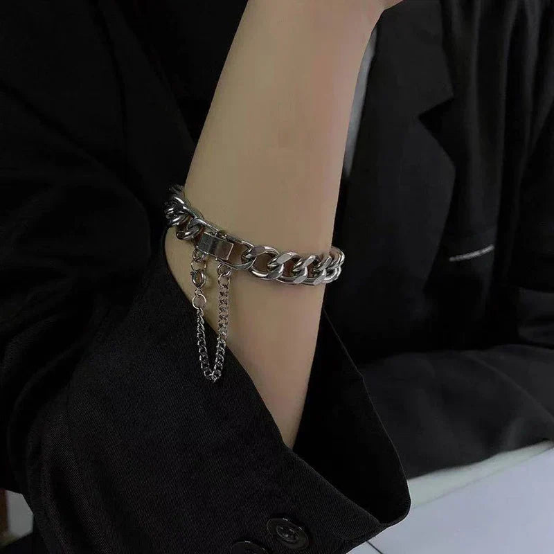 Kpop Stainless Steel Metal Chains Bracelets For Women