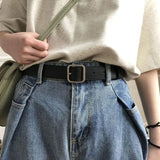 2023 new belt women's denim suit pants fashion