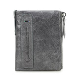 CONTACT'S Genuine Leather Wallets for Women Short Bifold Fashion Women's Purses Card Holder Coin Purse Money Clip Women's Wallet