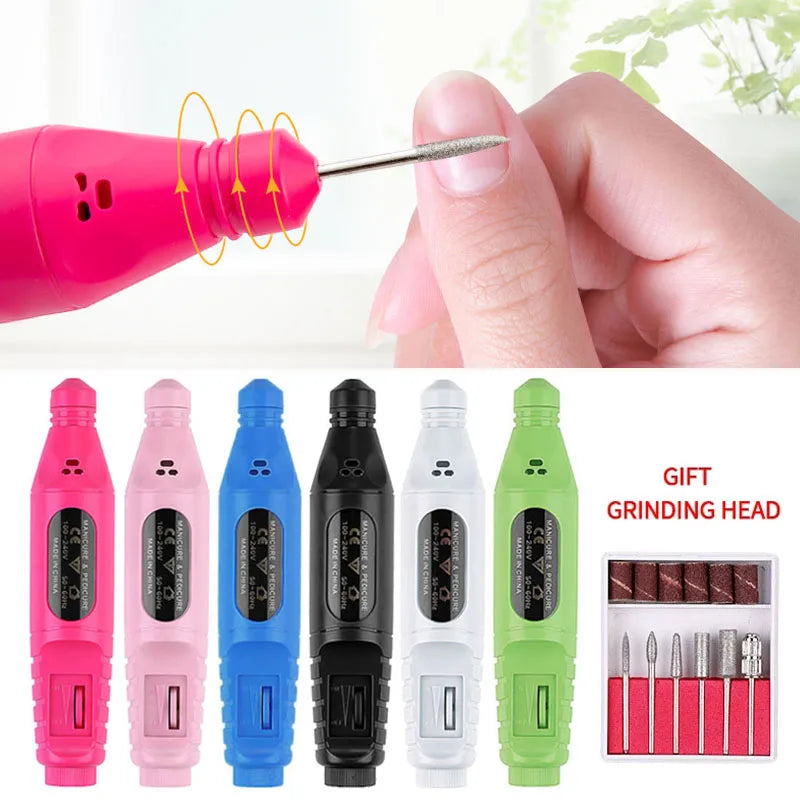 HALAIMAN USB Nail Drill Manicure Set Electric Nail