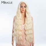 MIRACLE Synthetic Lace Front Wigs For Women Long