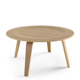 Modern Wood Round Coffee Table Centre Easthetic Dining