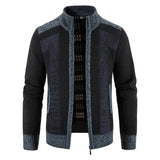 Autumn Spring Sweater Men's Cardigan Zip Up Turtleneck