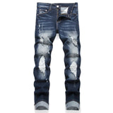 Fashion Street Style Ripped Skinny Jeans Men Vintage