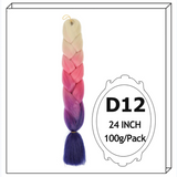 24Inch Synthetic Long Jumbo Ombre Braiding Hair For