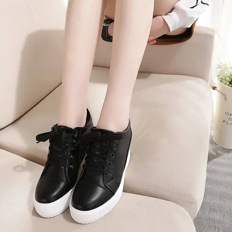 2022 Women's High-Top Hidden Wedge Sneakers – Casual Platform Shoes