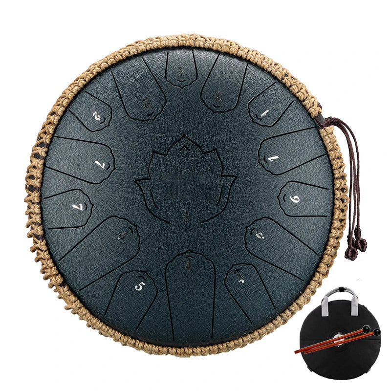 Hluru Glucophone Steel Tongue Drum 14 Inch 15