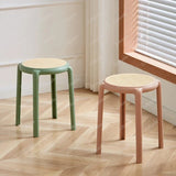 Bedroom furniture Plastic Rattan Stool Modern Stackable Thickened