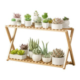 Wooden Multilayer Flowerpot Organizer Flower Holder Balcony Stand