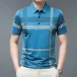 Fashion Polo Shirt Men Casual Stripe Polo T