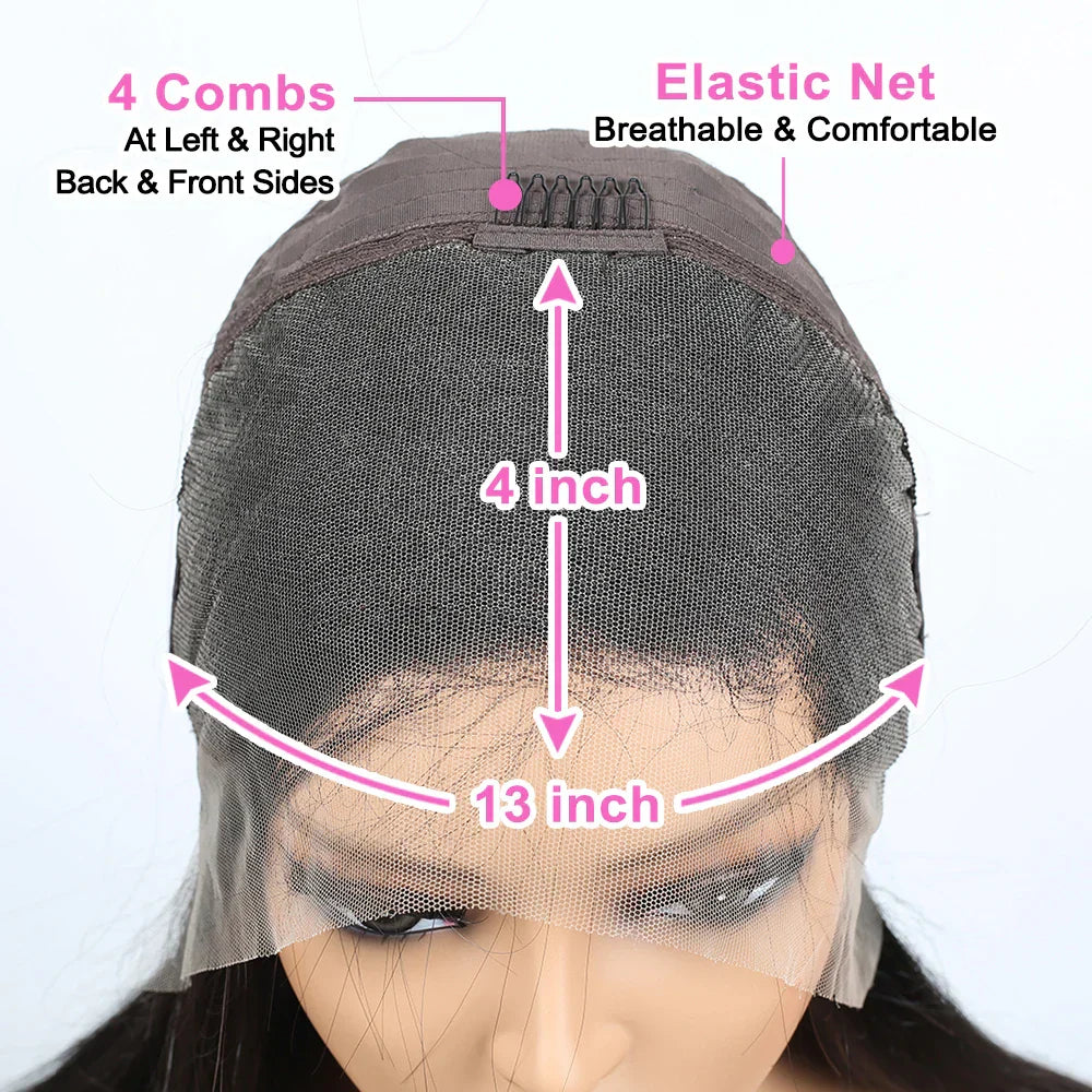 Brazilian Short Bob Wigs Bone Straight Wig 13x4