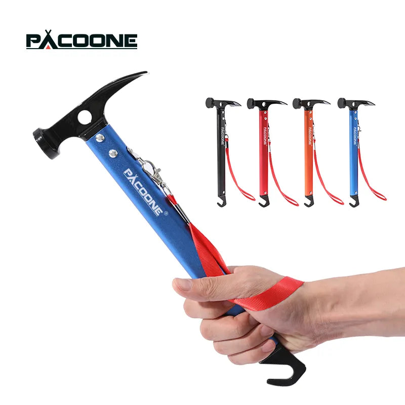 PACOONE Outdoor Survival Tool Camping Multifunctional Hammer Pocket