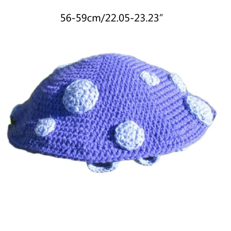 Fun Slouchy Mushroom Costume Hats Halloween Gift Warm