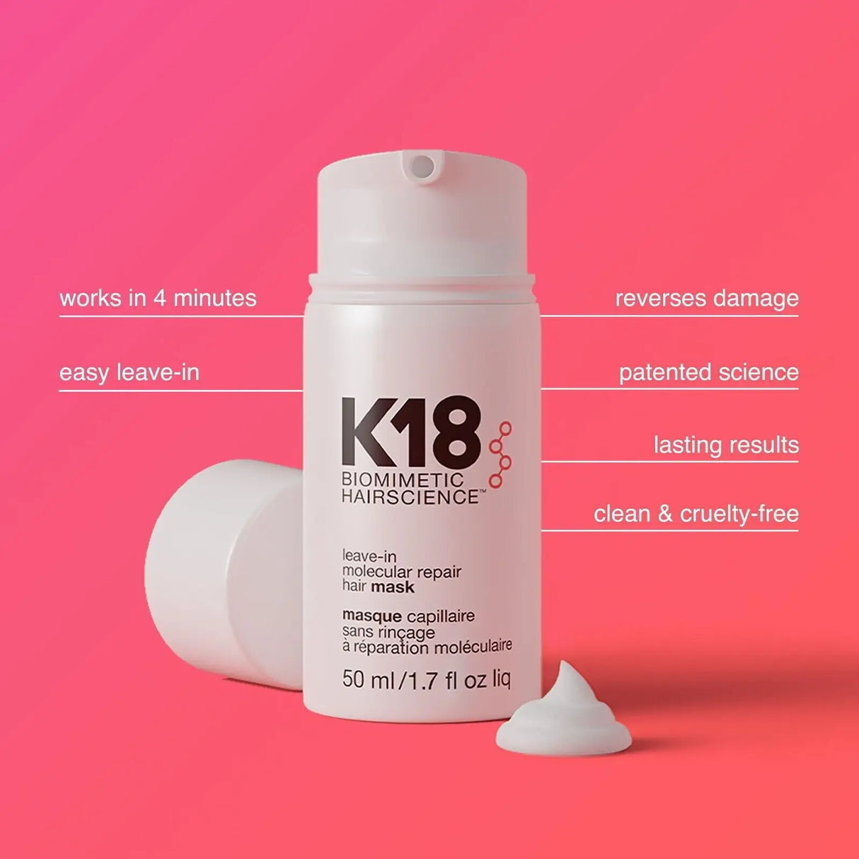 50ml K18 Leave-In Molecular Repair Hair Mask Damage