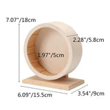 Natural Wood Silent Running Toy Hamster Roller Wheel