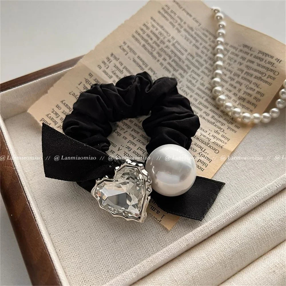 Elegant Faux Pearl Hair Ties High Elastic Seamless