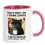 Funny Cat Mugs Coworker Gifts Coffee Spelled Backwards