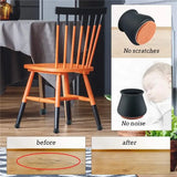 24pcs Silicone Desk Chair Leg Protectors with EVA