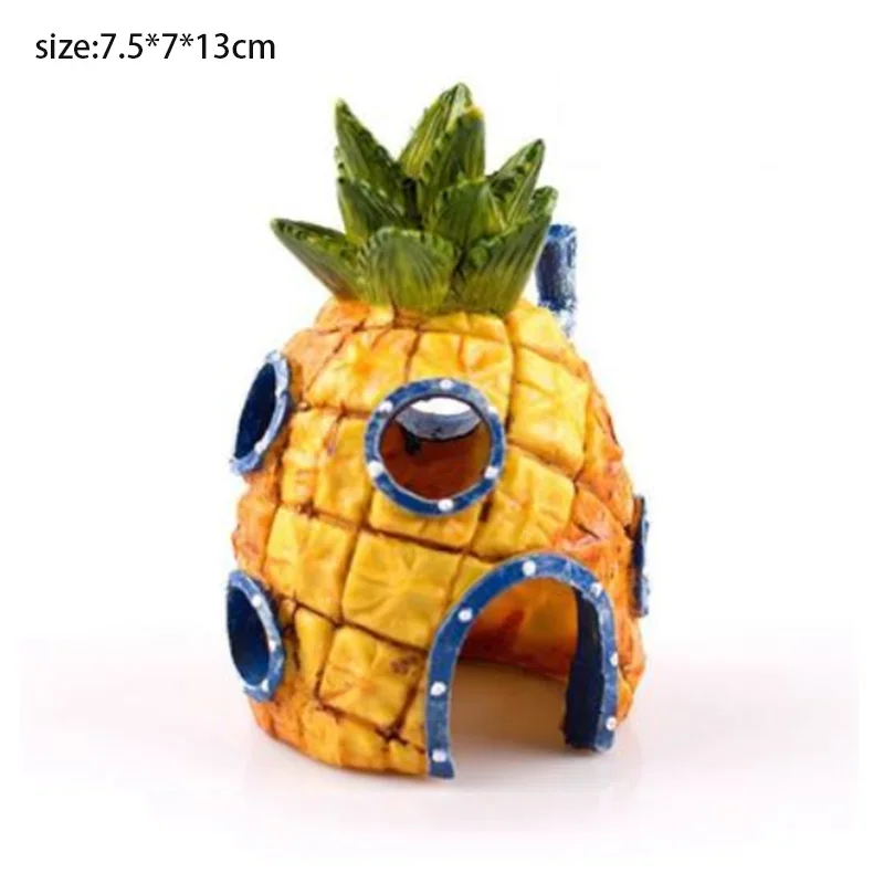 Cartoon Fish Tank Decor Figures Ornaments Simulation Resin