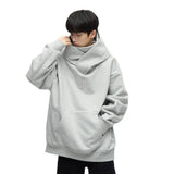 Solid Color Men Sweatshirt Japanese Harajuku Urban Streetwear