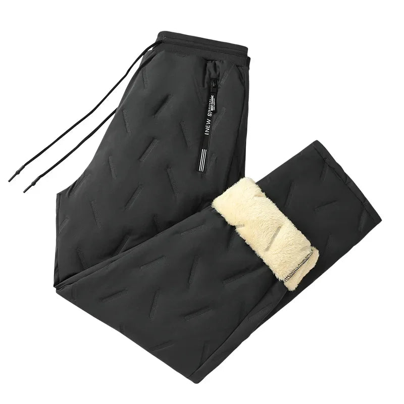 Fleece Cotton Plush Pants Men's Joggers Casual Winter