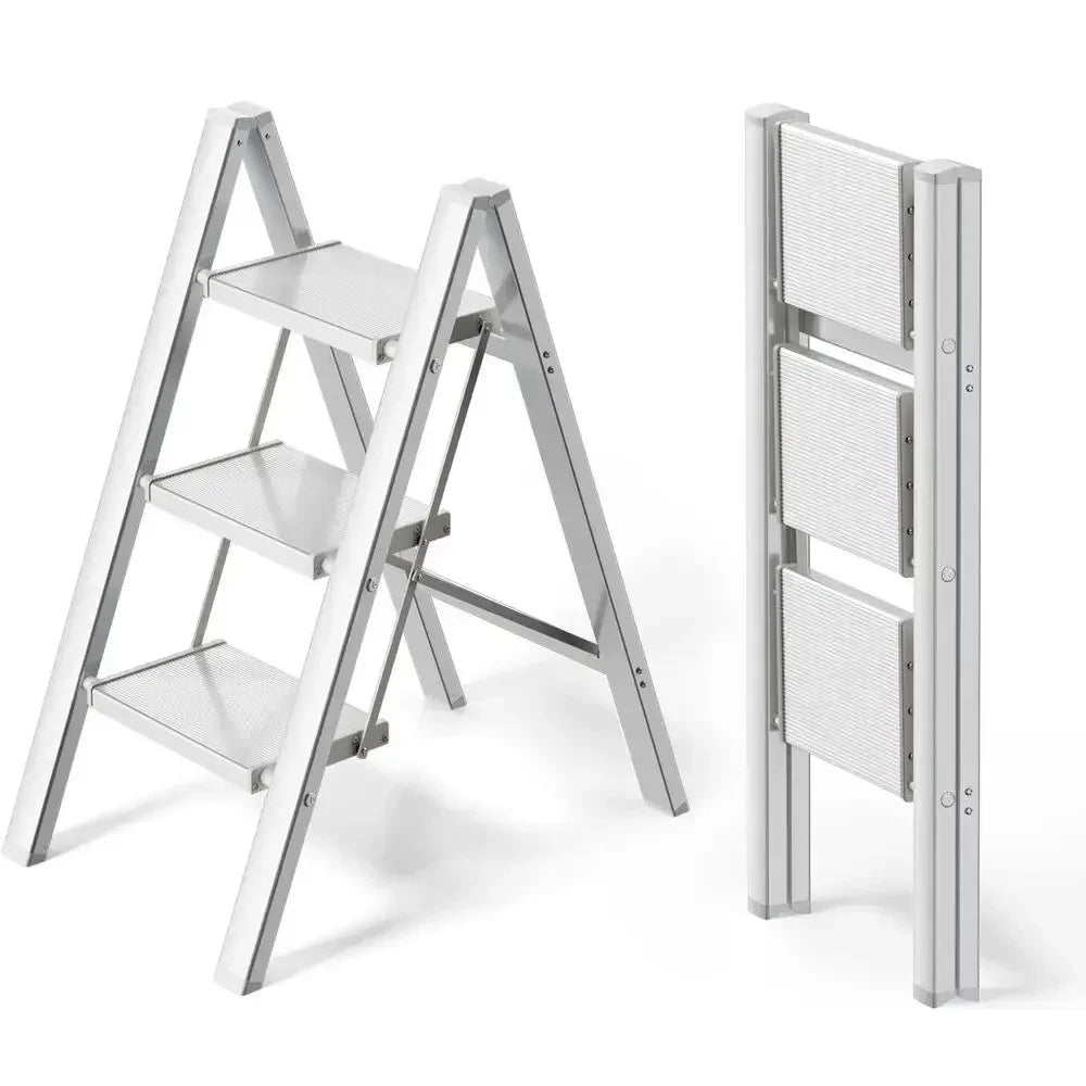 2-3-4 Step Ladder Aluminum Lightweight Folding Step Stool