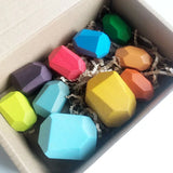 Rainbow Building Block Stacker Stone Shaped Stacking Balancing
