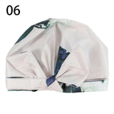 Waterproof Leopard Print Cap Elastic Bow Nightcap Women