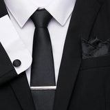 Top Quality Classic Business Ties Hanky Cufflink Clips