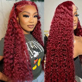 13x4 13x6 Deep Curly Lace Frontal Wig Transparent