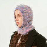 Winter Imitation Mink Fur Balaclava Hat Unisex Knitted