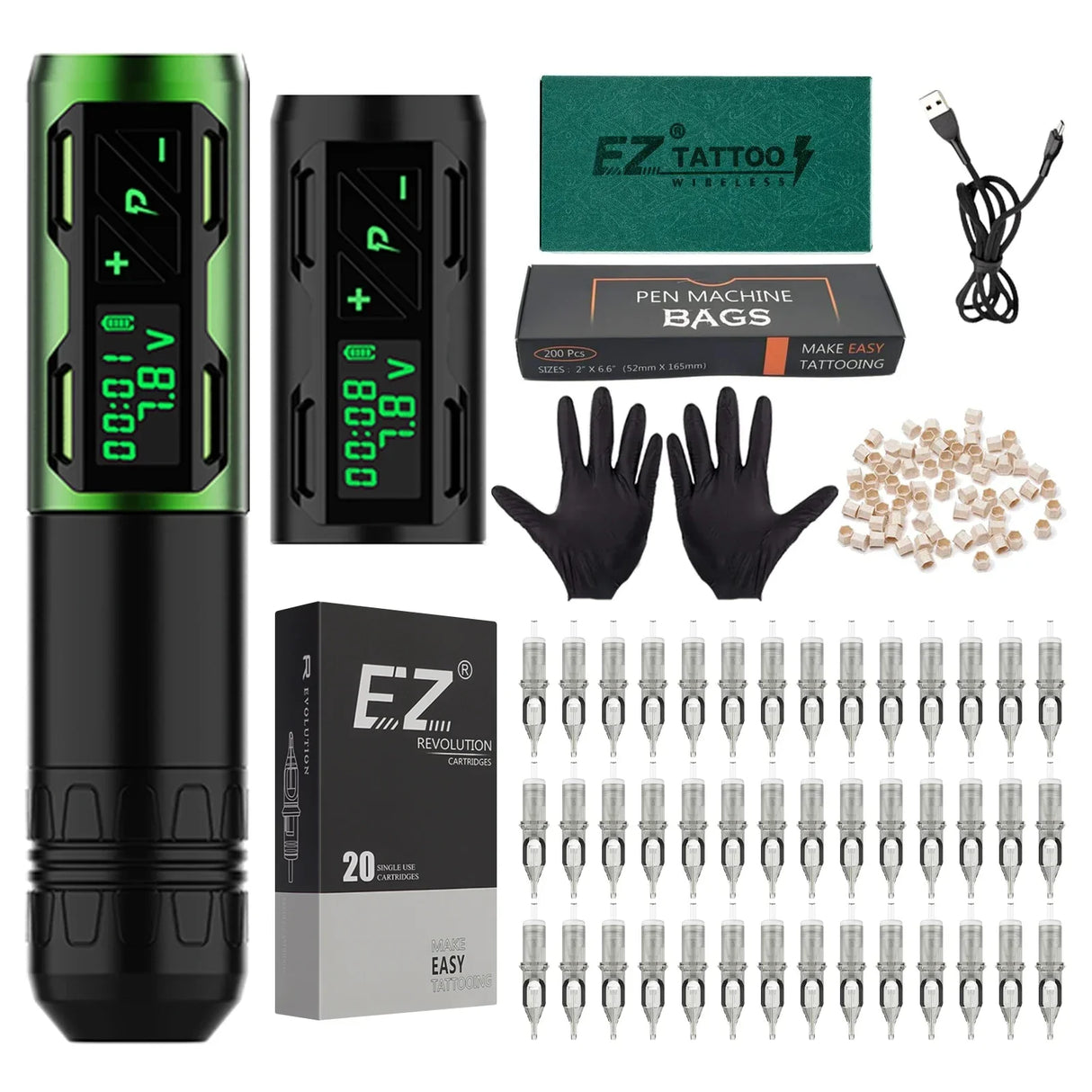 EZ Complete Tattoo Kit P2S Wireless Battery Tattoo