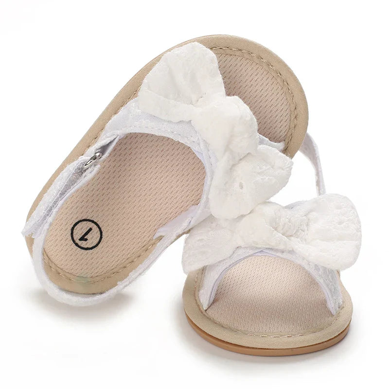 Girls' sandals Bowknot pearl sandals Children's sandals Toddler