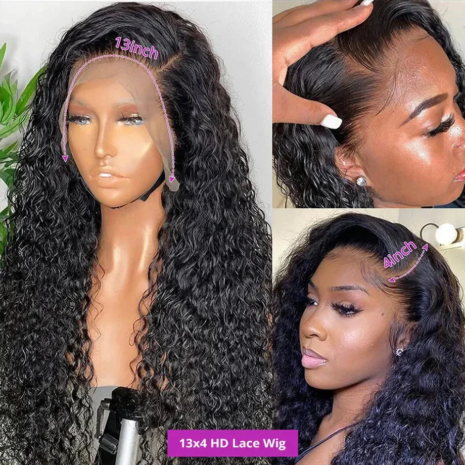 Transparent 13x4 13x6 HD Water Wave Lace Front