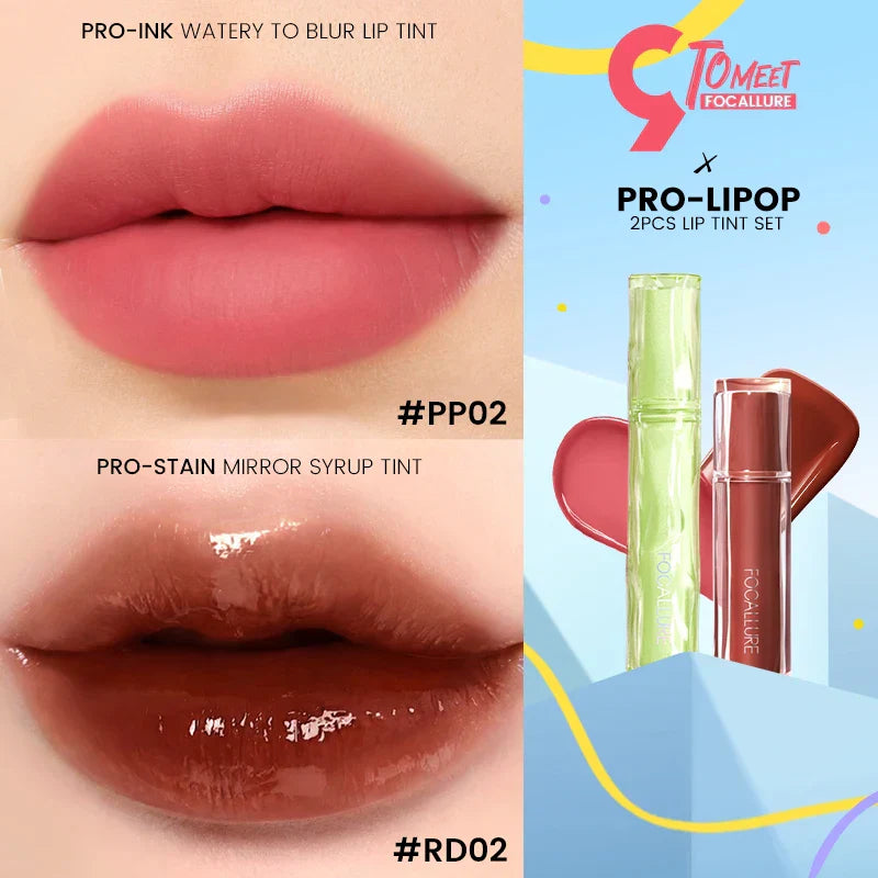 FOCALLURE 2 Pcs/Set Matte Liquid Lipstick Waterproof Long