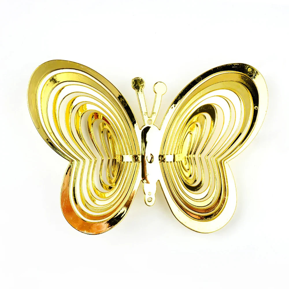 3D Butterfly Bird Repeller Spinner Wind Chimes Hanging