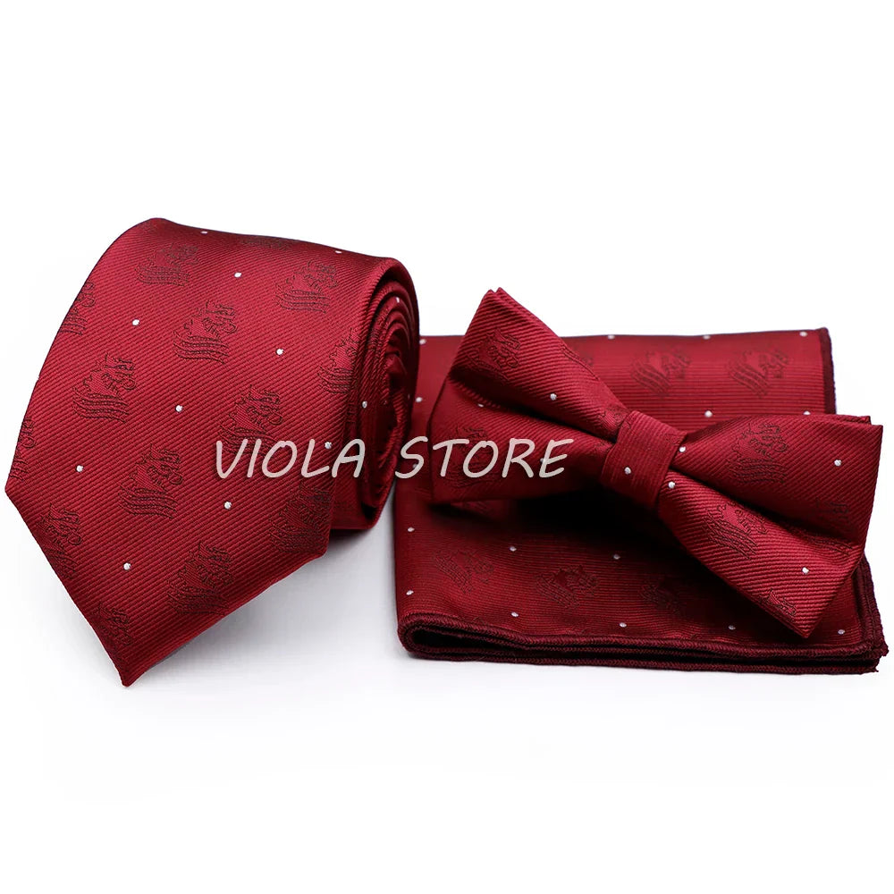 45 Color Paisley Geometry Striped 7.5cm Tie Set