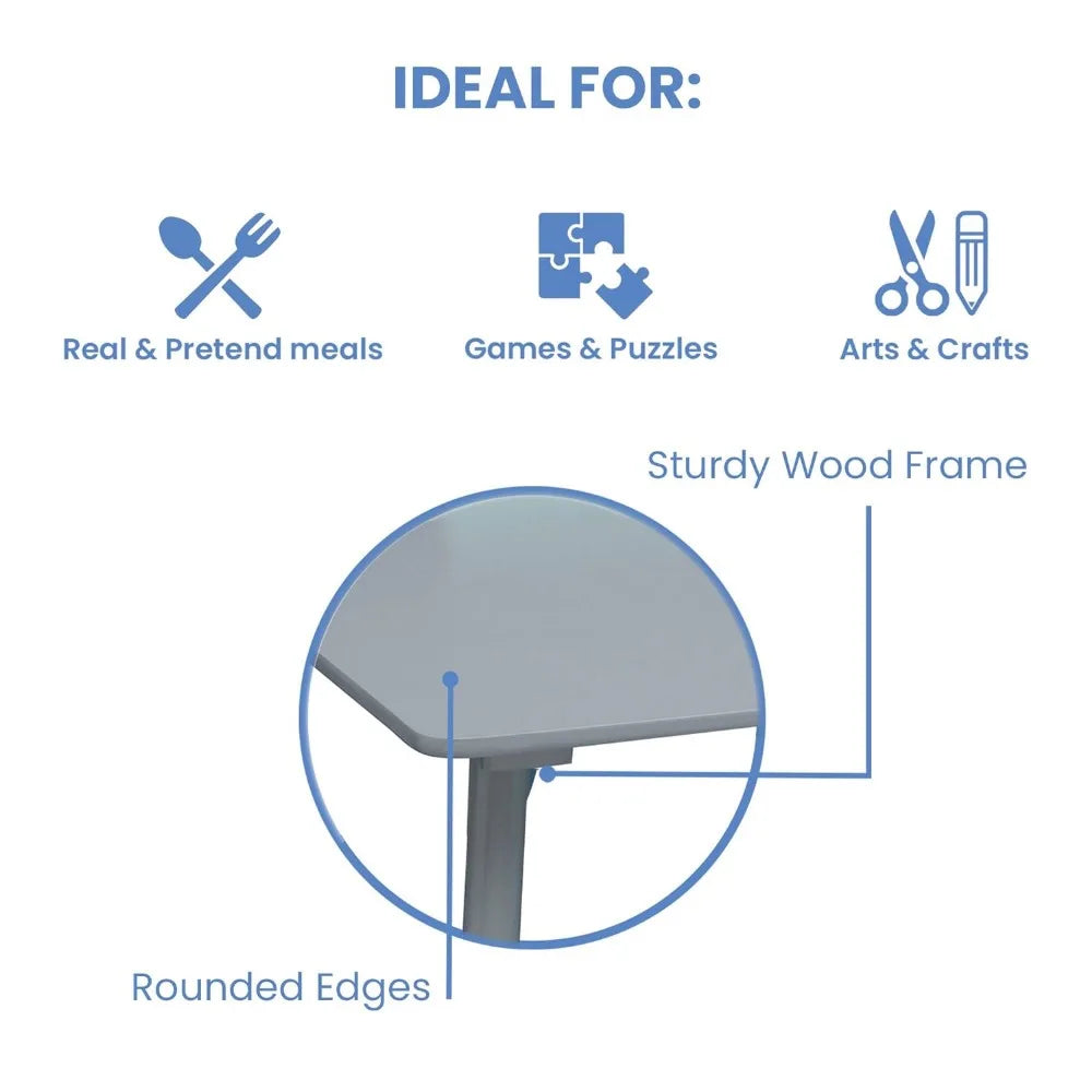 Kids Table and Chair Set (4 Chairs Included) Grey/Blue  children desk and chair set baby furniture escritorio para niños