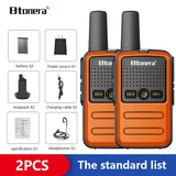 Btoera 2 Pcs Mini Walkie Talkie PMR 446