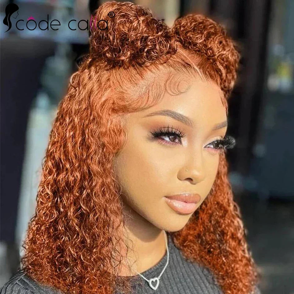 Ginger Lace Front Wig Human Hair HD Transparent
