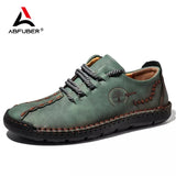Handmade Leather Casual Men Shoes Design Sneakers Men