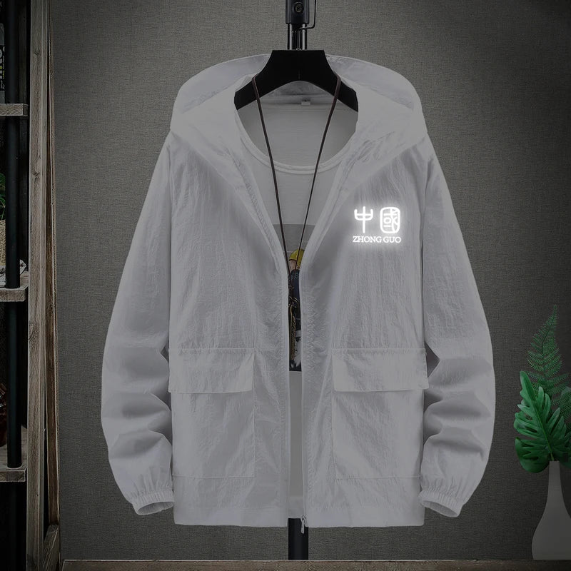 Hooded Light Jacket Men 2023 Summer Sun Protection