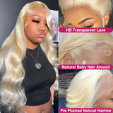 Wiggogo Blonde Lace Front Wig Human Hair Glueless